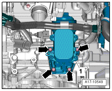 Volkswagen Tiguan Reparaturanleitung - Motorölkühler - Motor-Schmierung